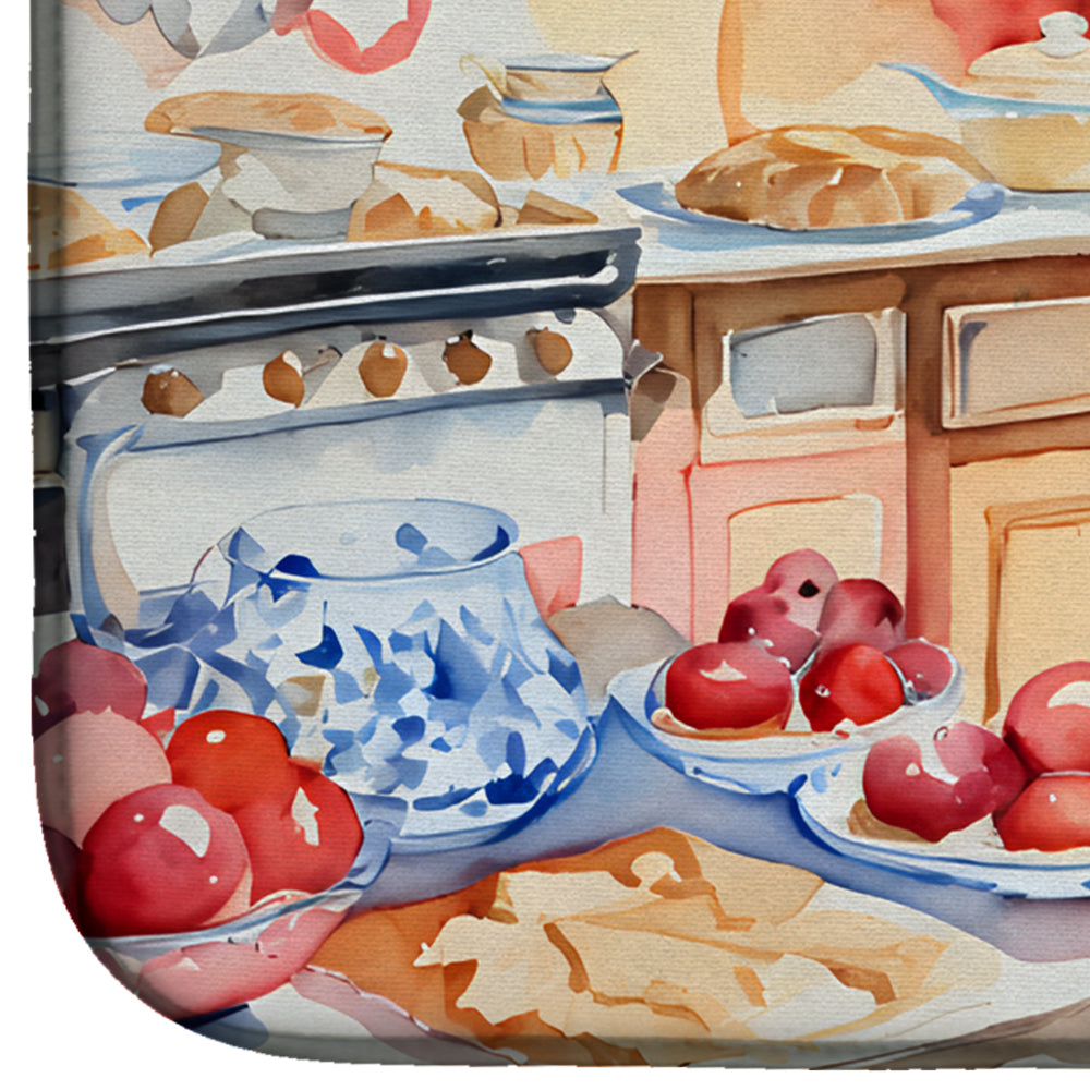 Afghan Hound Christmas Cookies Dish Drying Mat