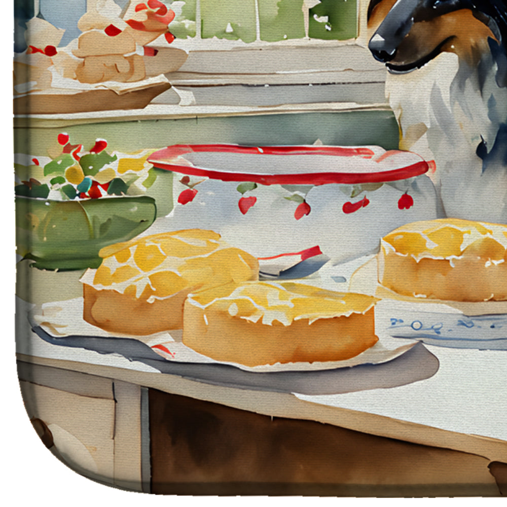 Belgian Tervuren Christmas Cookies Dish Drying Mat