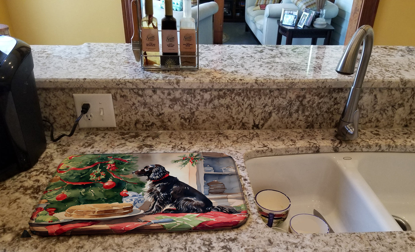 Boykin Spaniel Christmas Cookies Dish Drying Mat