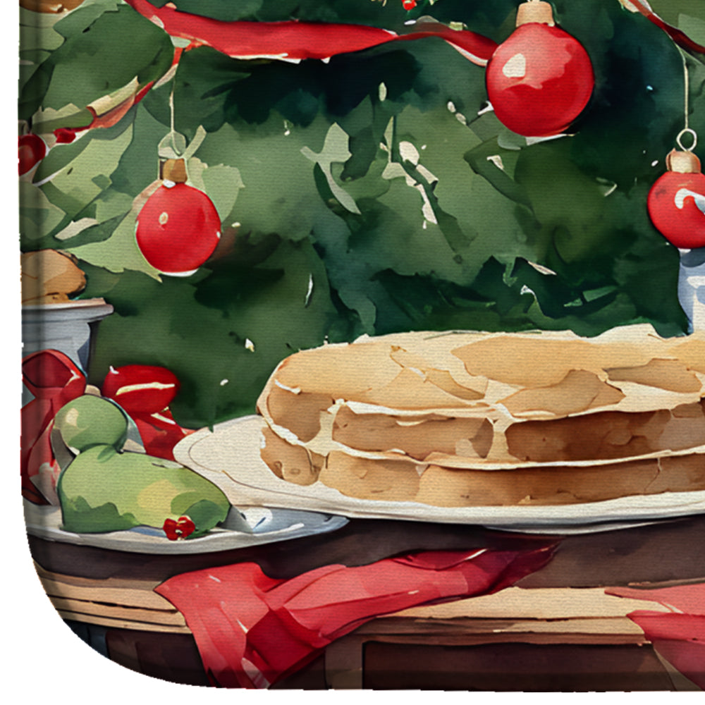 Boykin Spaniel Christmas Cookies Dish Drying Mat