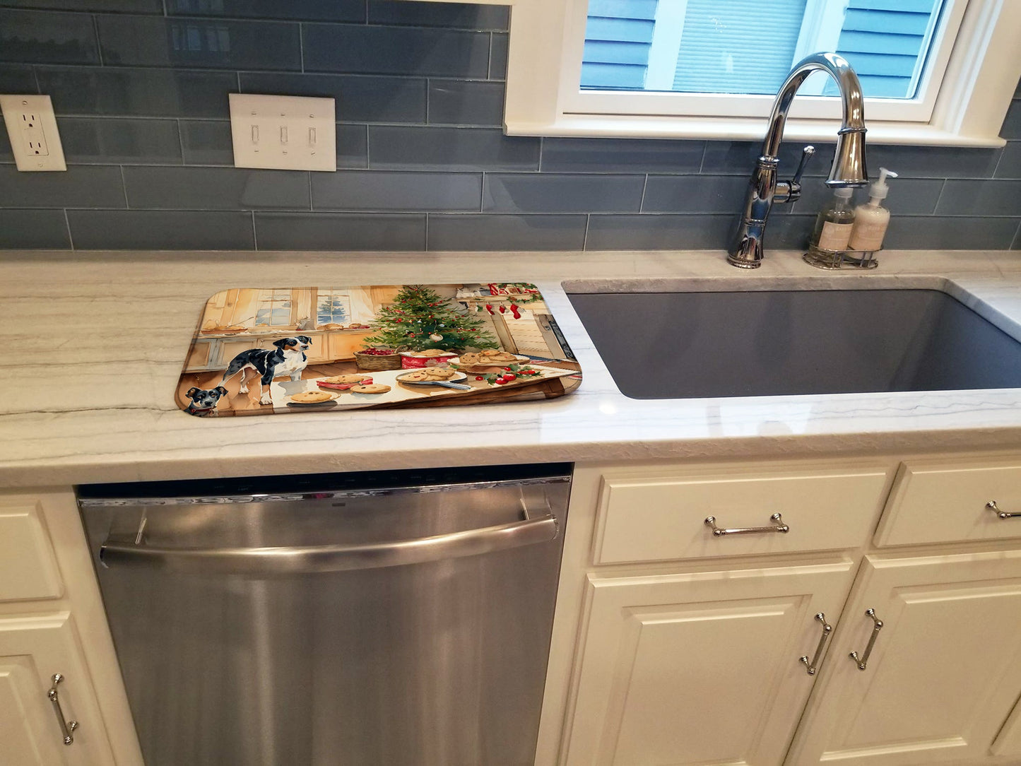Catahoula Christmas Cookies Dish Drying Mat