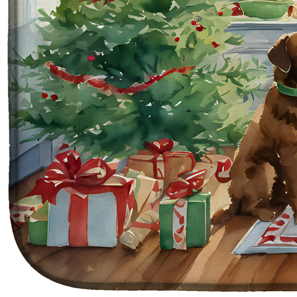 Chesapeake Bay Retriever Christmas Cookies Dish Drying Mat