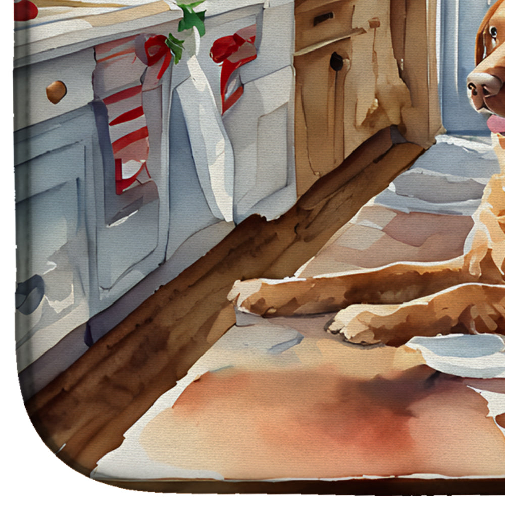 Chesapeake Bay Retriever Christmas Cookies Dish Drying Mat