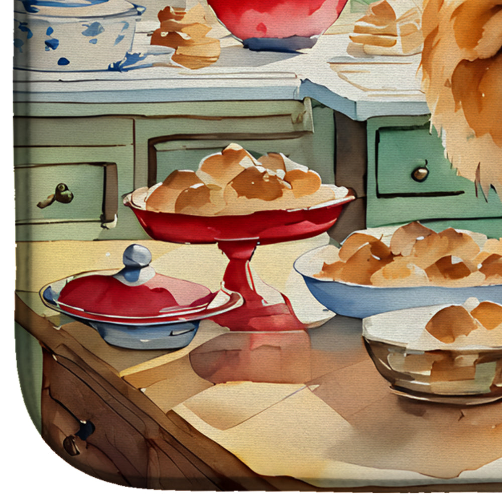 Chow Chow Christmas Cookies Dish Drying Mat