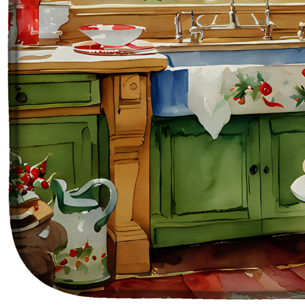 Chow Chow Christmas Cookies Dish Drying Mat