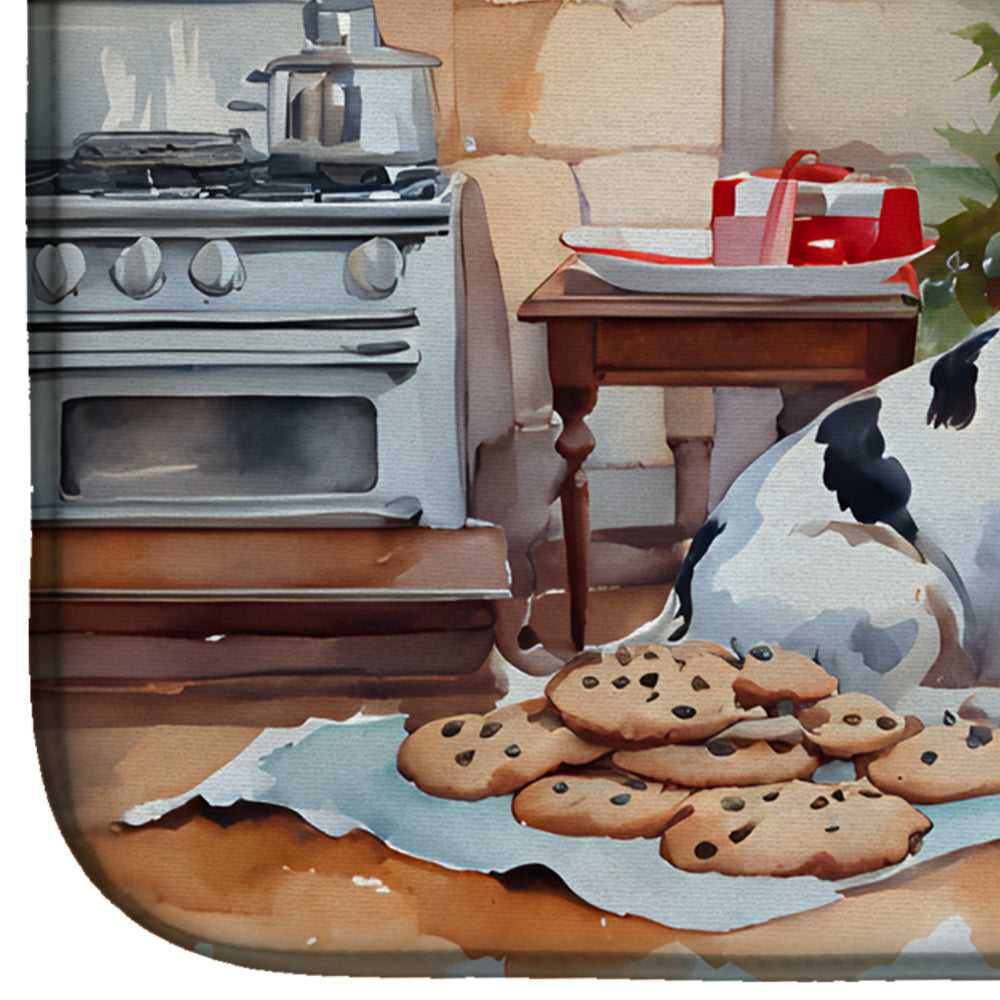 English Springer Spaniel Christmas Cookies Dish Drying Mat