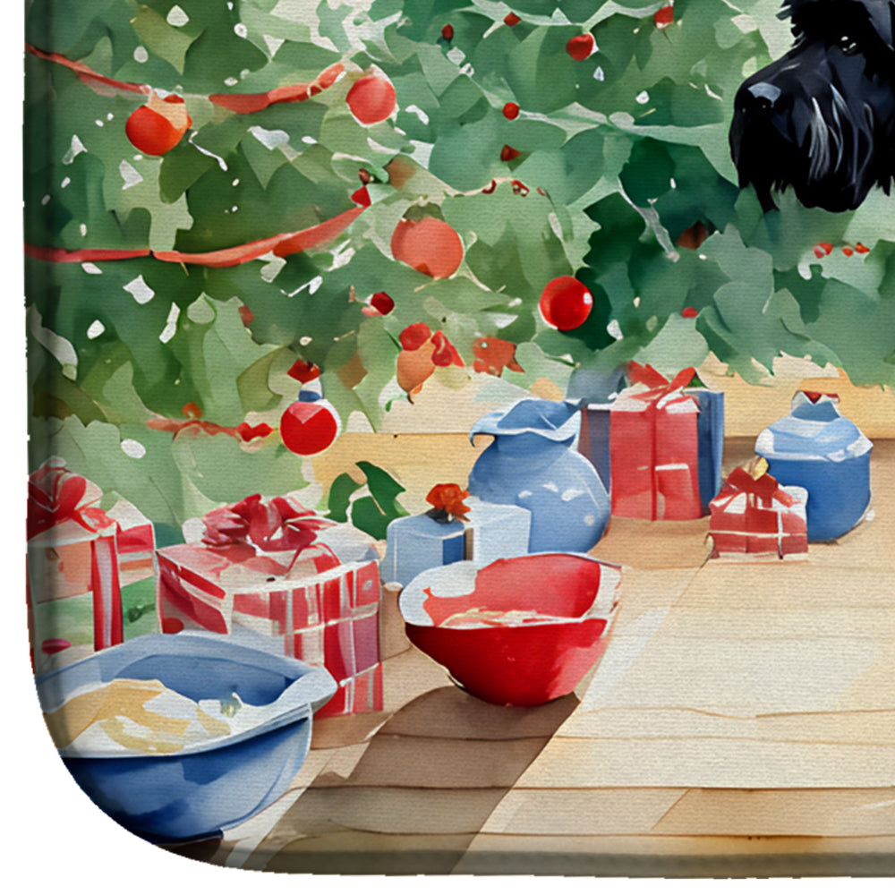 Giant Schnauzer Christmas Cookies Dish Drying Mat