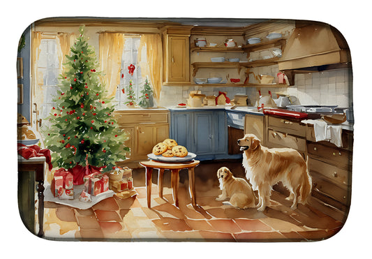 Buy this Golden Retriever Christmas Cookies Dish Drying Mat