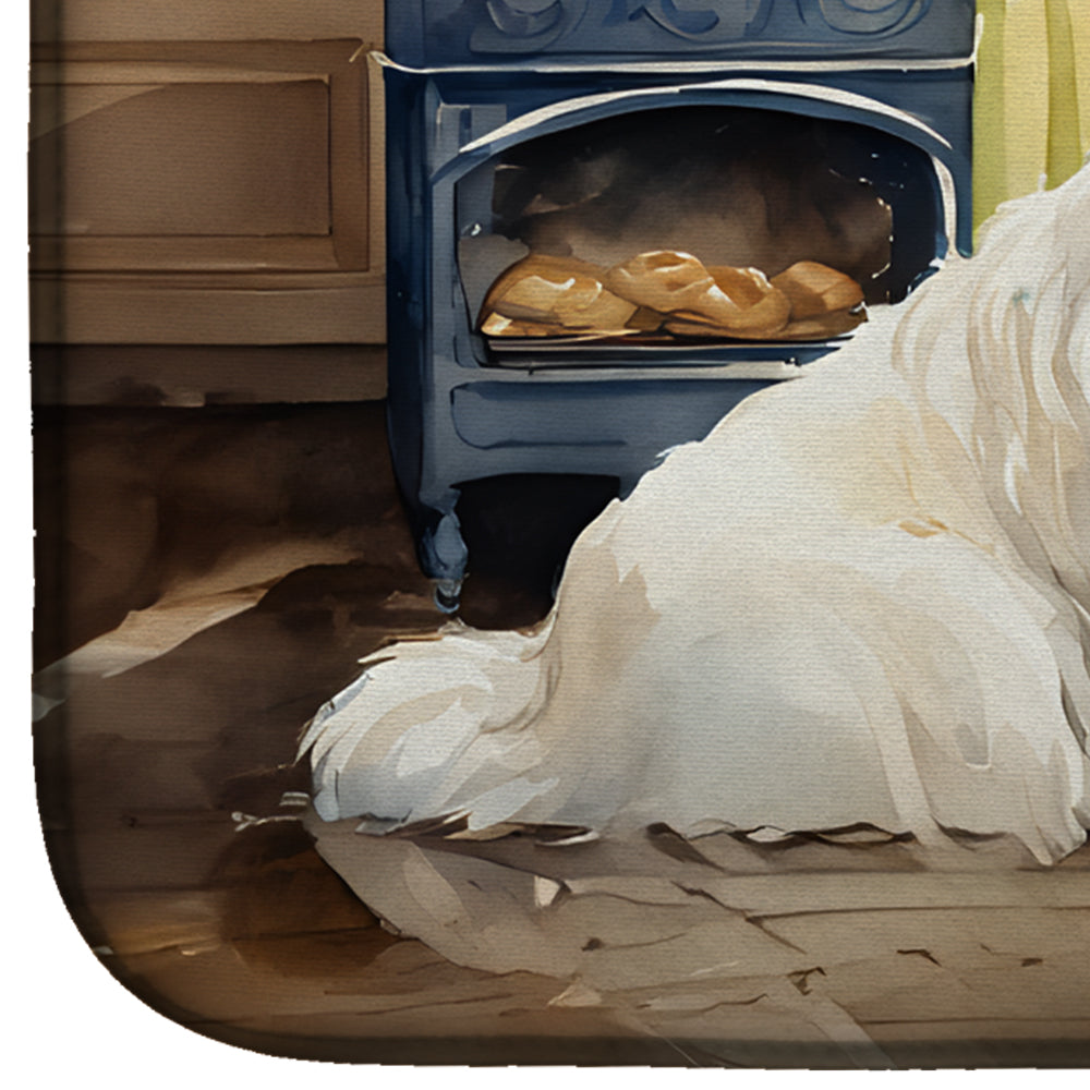 Great Pyrenees Christmas Cookies Dish Drying Mat