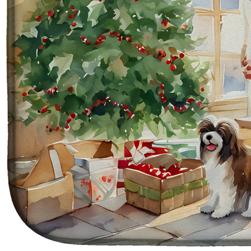 Havanese Christmas Cookies Dish Drying Mat