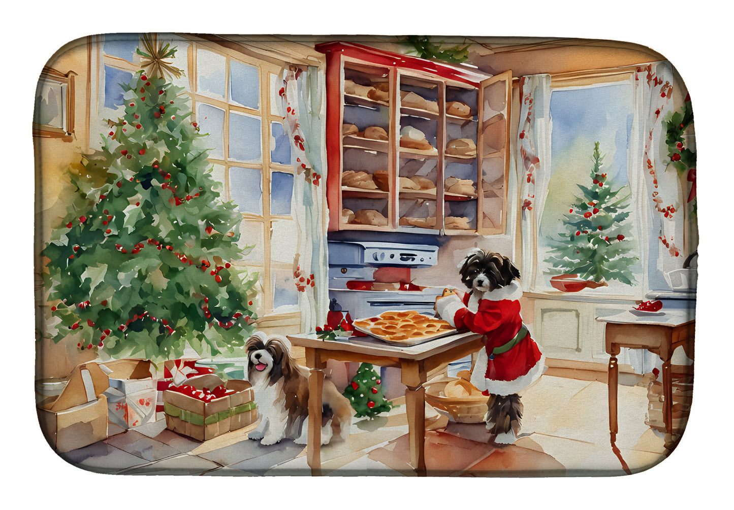 Buy this Havanese Christmas Cookies Dish Drying Mat