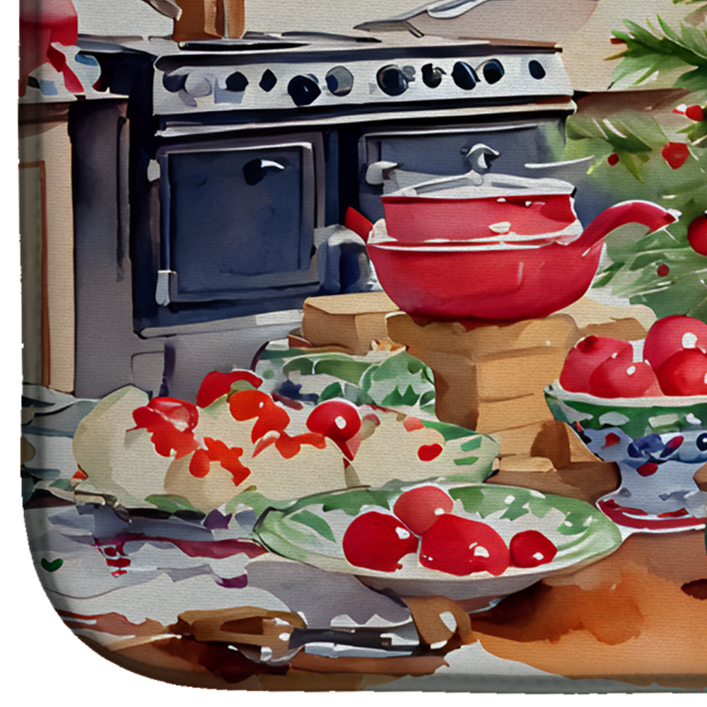 Japanese Chin Christmas Cookies Dish Drying Mat