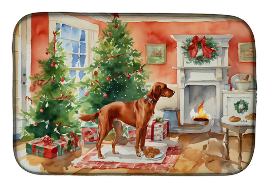 Buy this Redbone Coonhound Christmas Cookies Dish Drying Mat