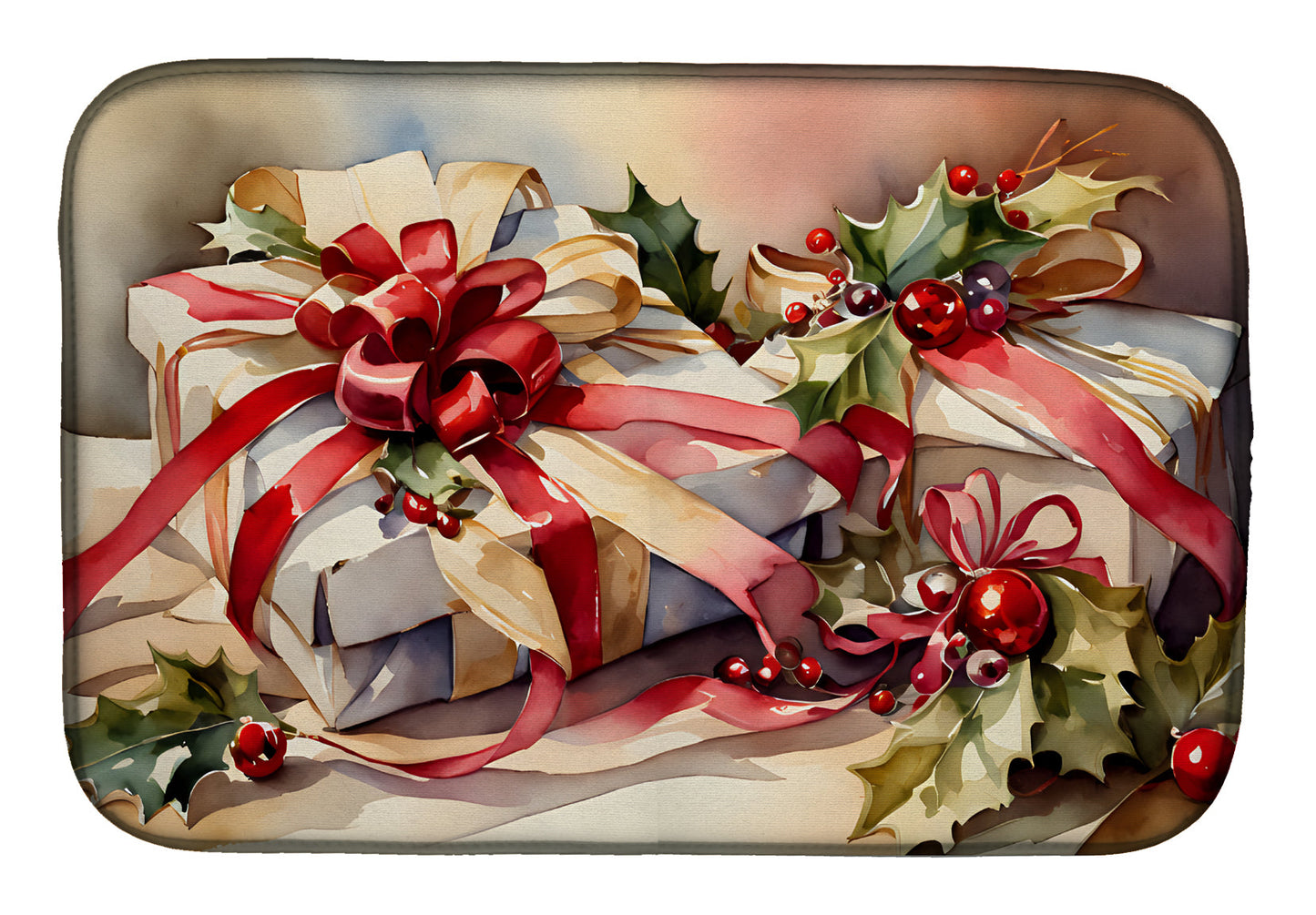 Buy this Christmas Bows & Ribbons Dish Drying Mat