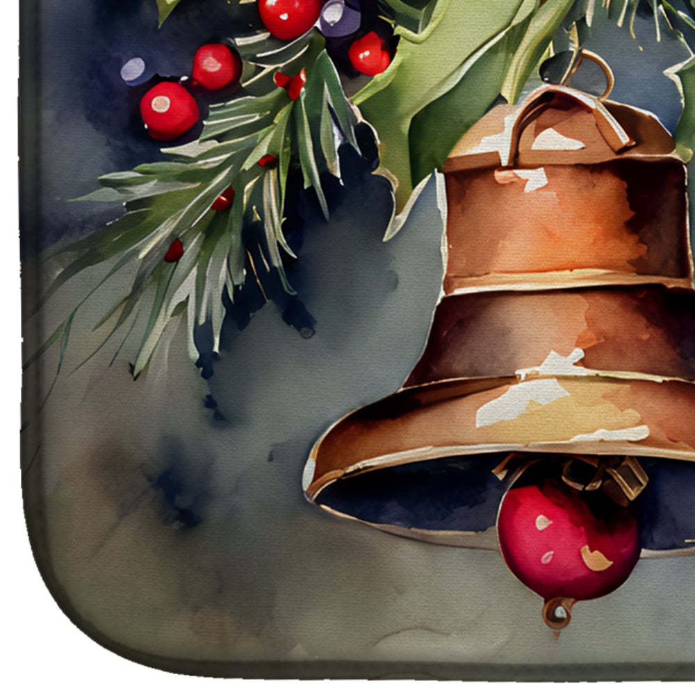 Christmas Bells Dish Drying Mat