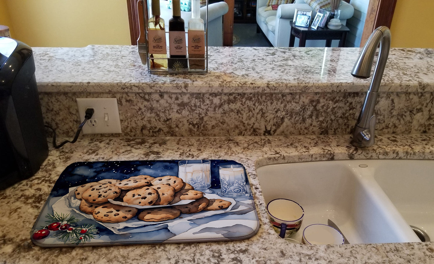Christmas Cookies for Santa Dish Drying Mat
