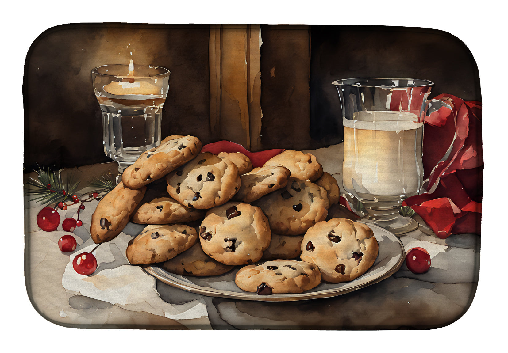 Buy this Christmas Cookies for Santa Dish Drying Mat