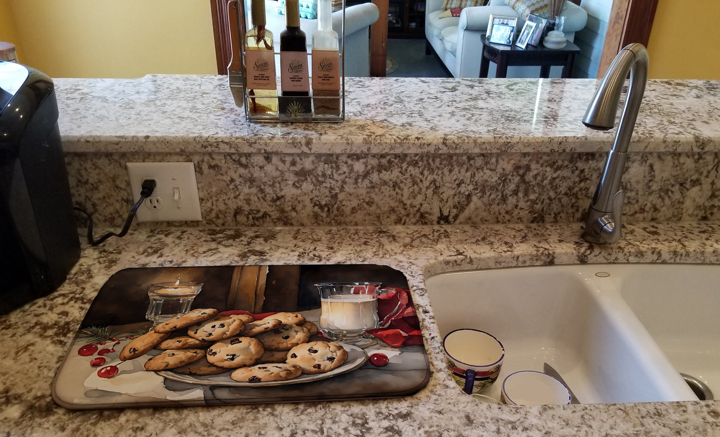 Christmas Cookies for Santa Dish Drying Mat
