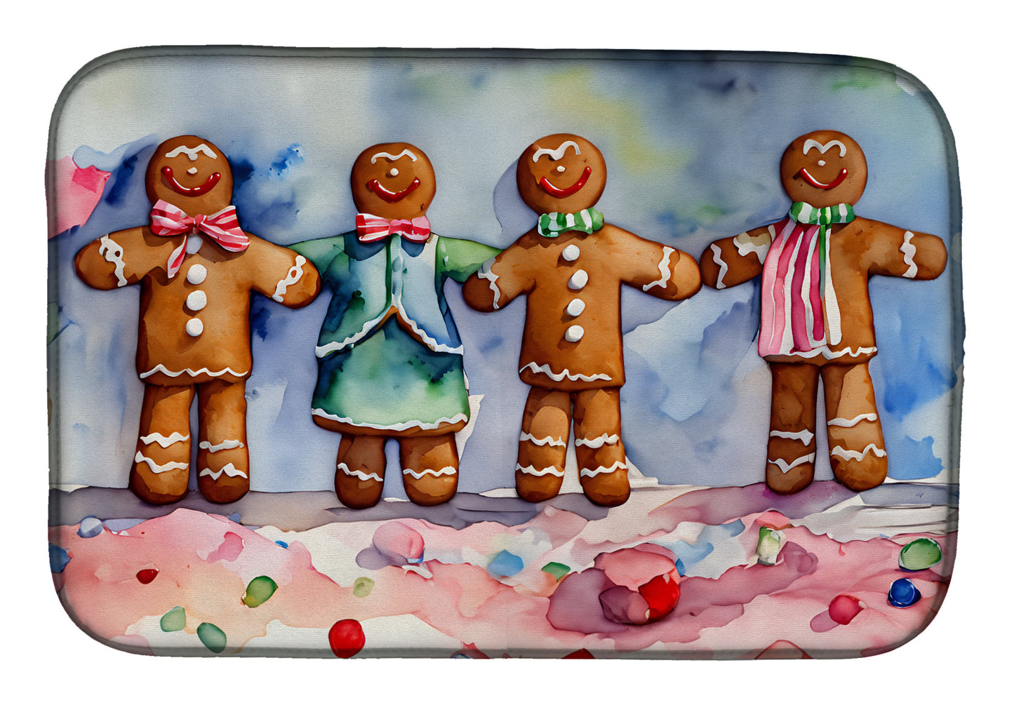 Buy this Christmas Gingerbread Dish Drying Mat