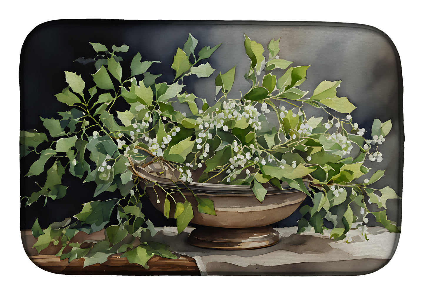 Buy this Christmas Mistletoe Dish Drying Mat