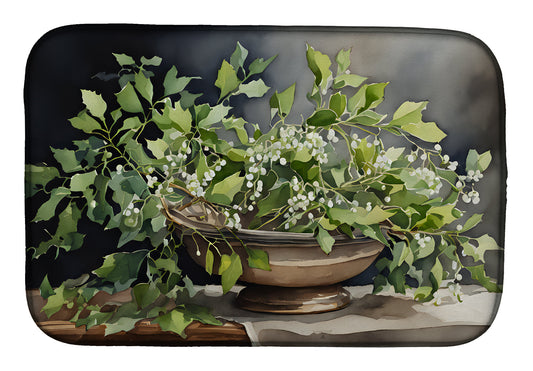 Buy this Christmas Mistletoe Dish Drying Mat