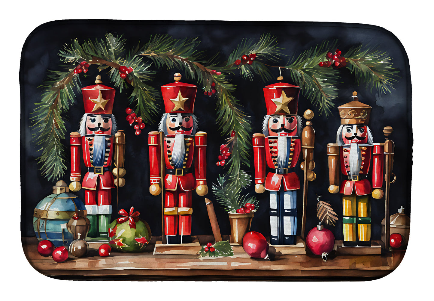 Buy this Christmas Nutcrackers Dish Drying Mat