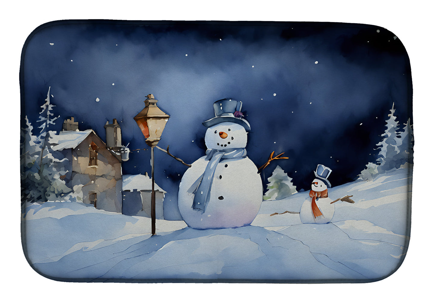 Buy this Christmas Snowmen Dish Drying Mat