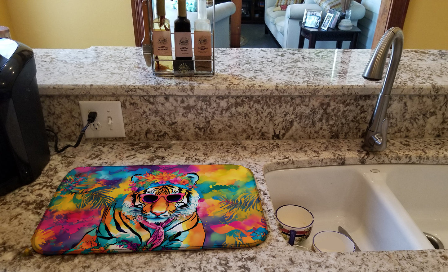 Hippie Animal Bengal Tiger Dish Drying Mat