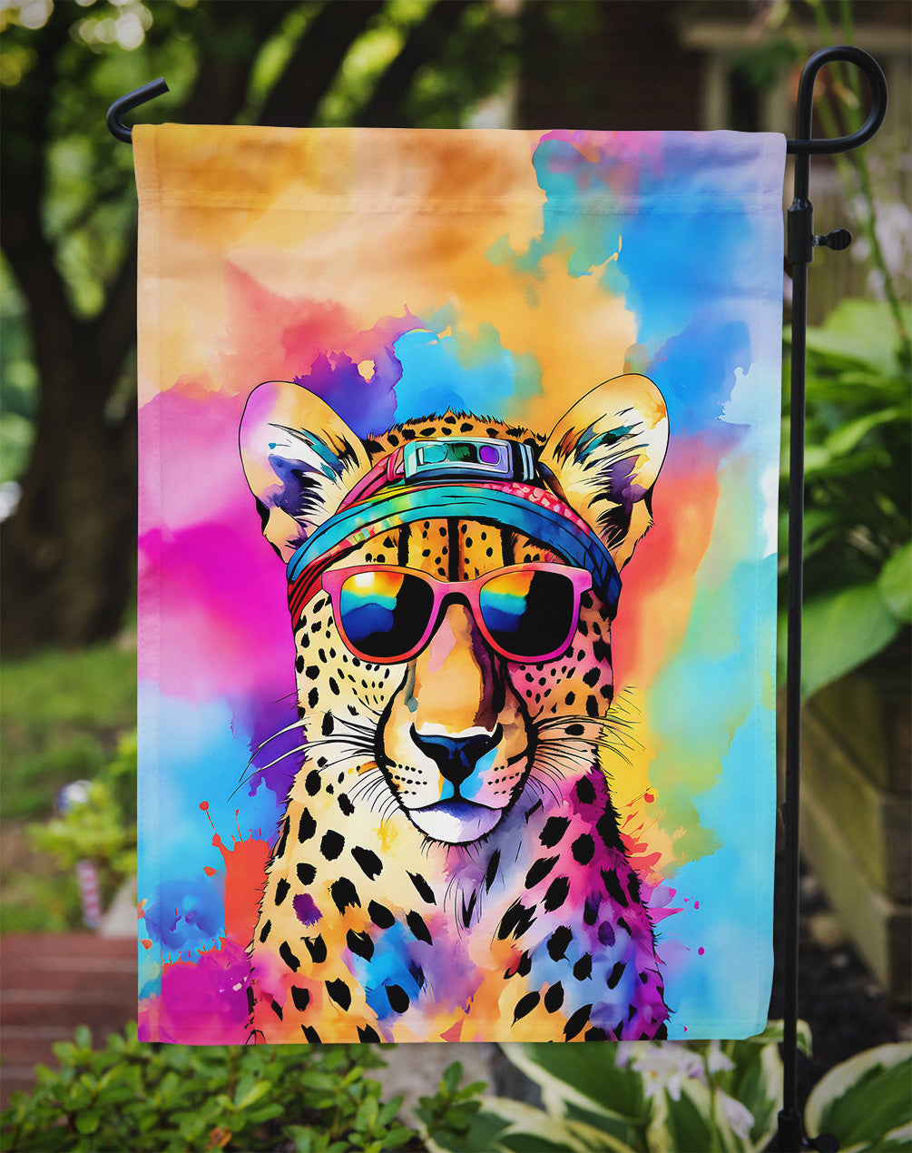 Hippie Animal Cheetah Garden Flag