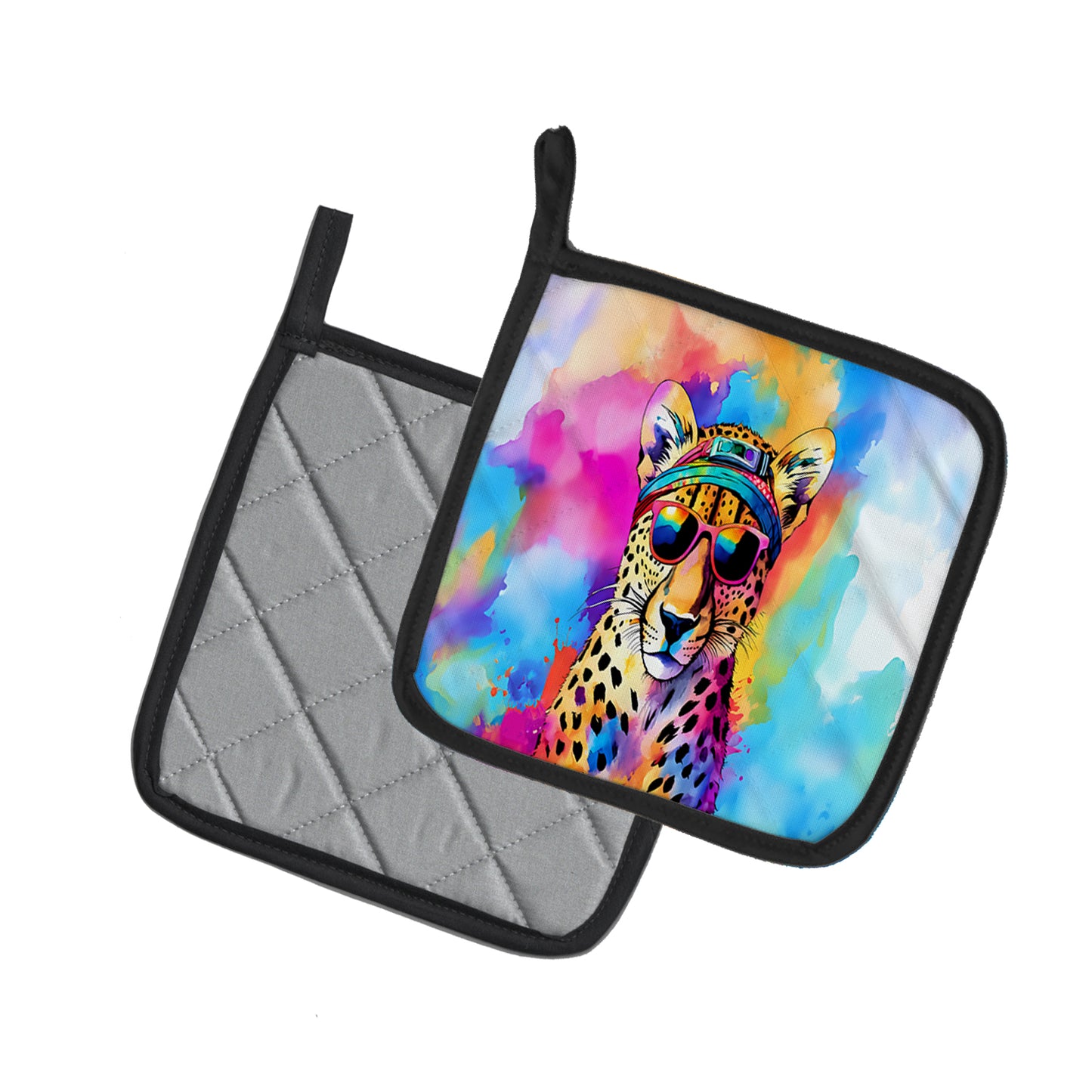 Hippie Animal Cheetah Pair of Pot Holders