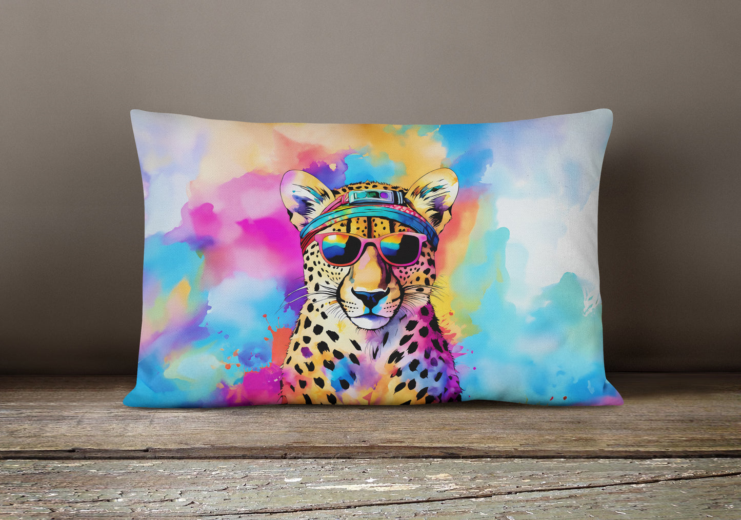 Hippie Animal Cheetah Throw Pillow