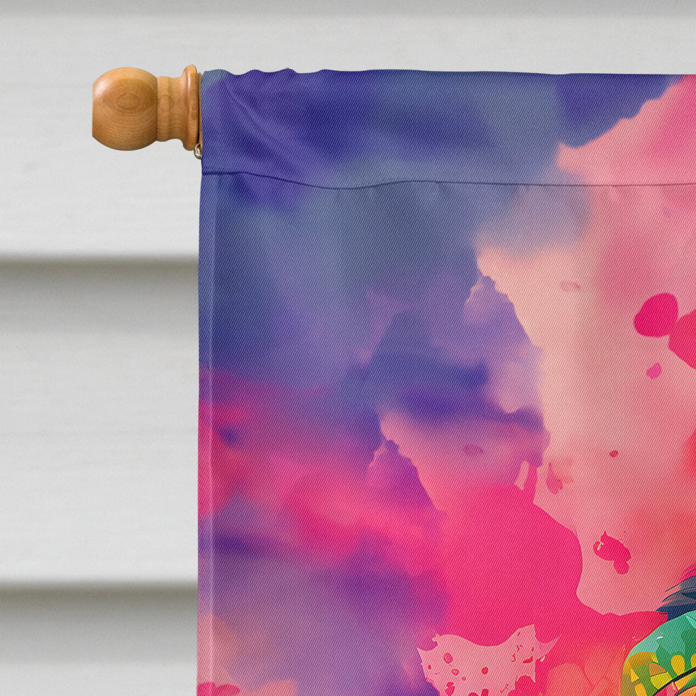 Hippie Animal Chimpanzee House Flag