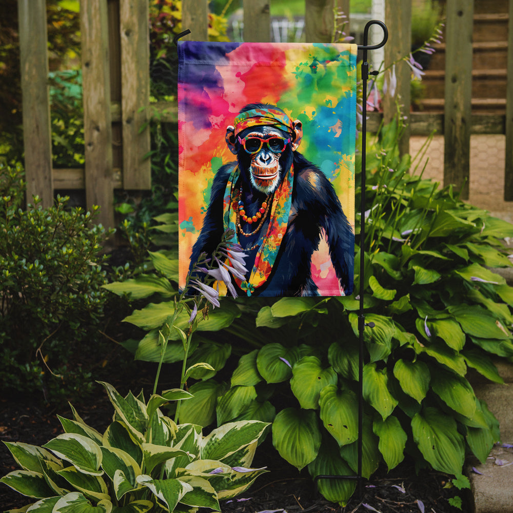 Hippie Animal Chimpanzee Garden Flag