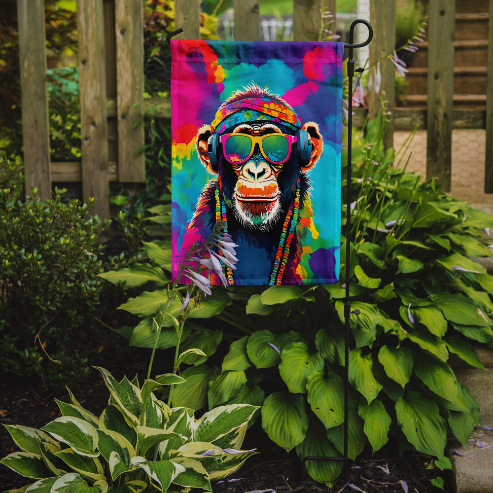 Hippie Animal Chimpanzee Garden Flag