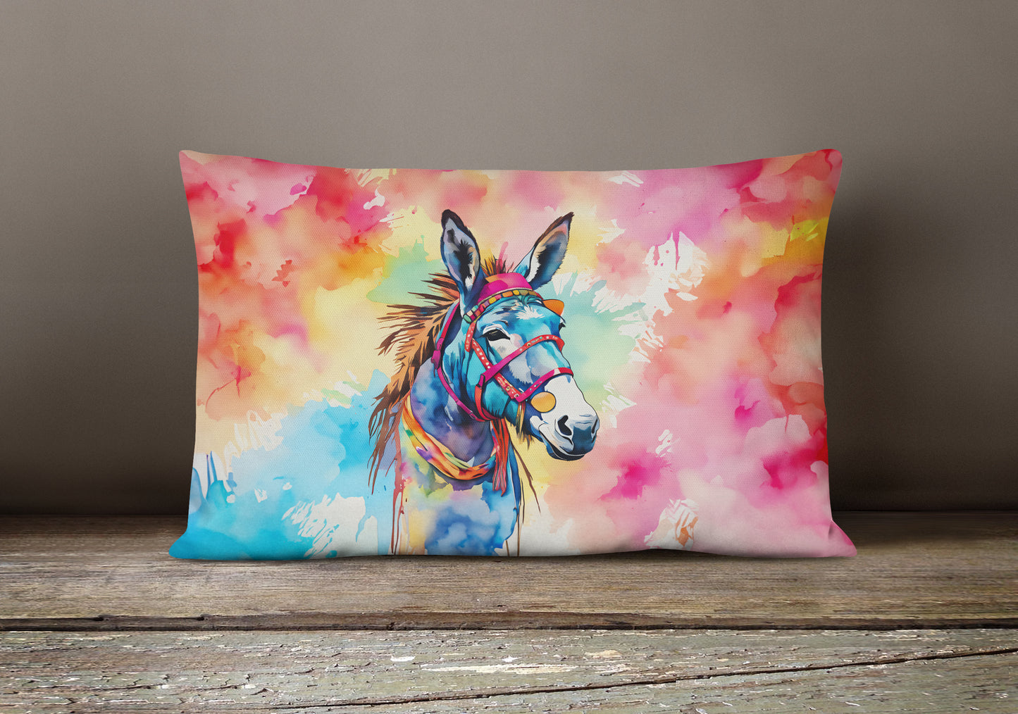 Hippie Animal Donkey Throw Pillow