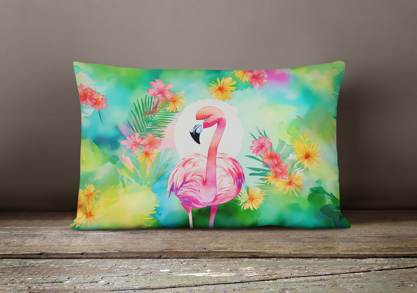 Hippie Animal Flamingo Throw Pillow