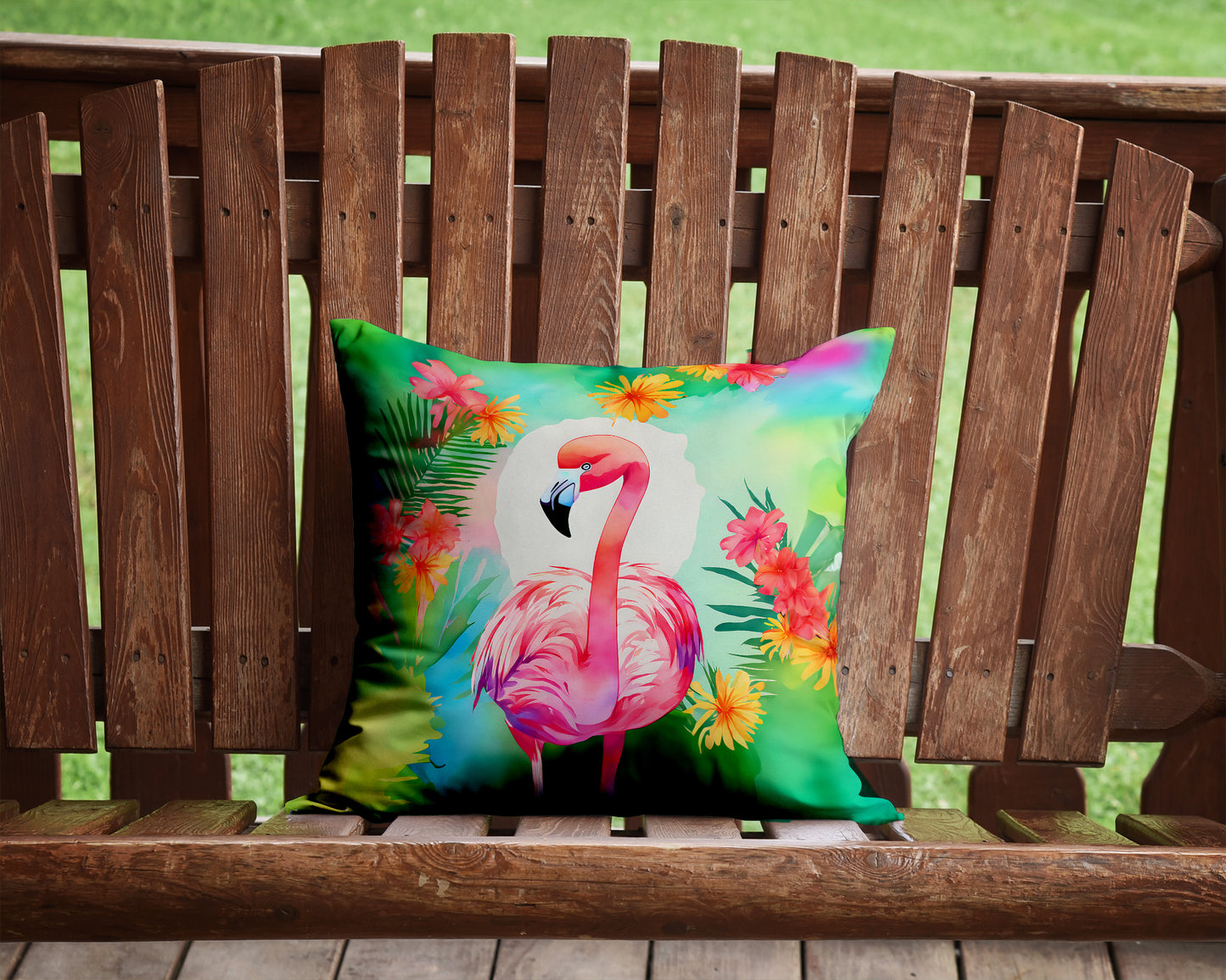 Hippie Animal Flamingo Throw Pillow