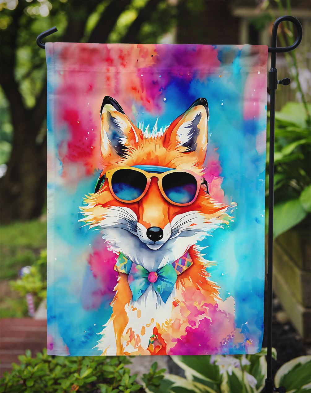 Hippie Animal Fox Garden Flag