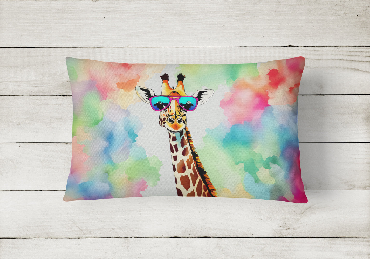 Hippie Animal Giraffe Throw Pillow