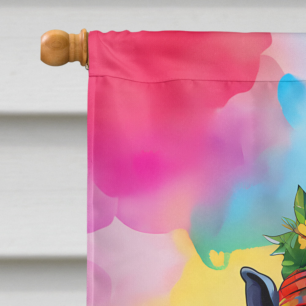 Hippie Animal Hippopotamus House Flag