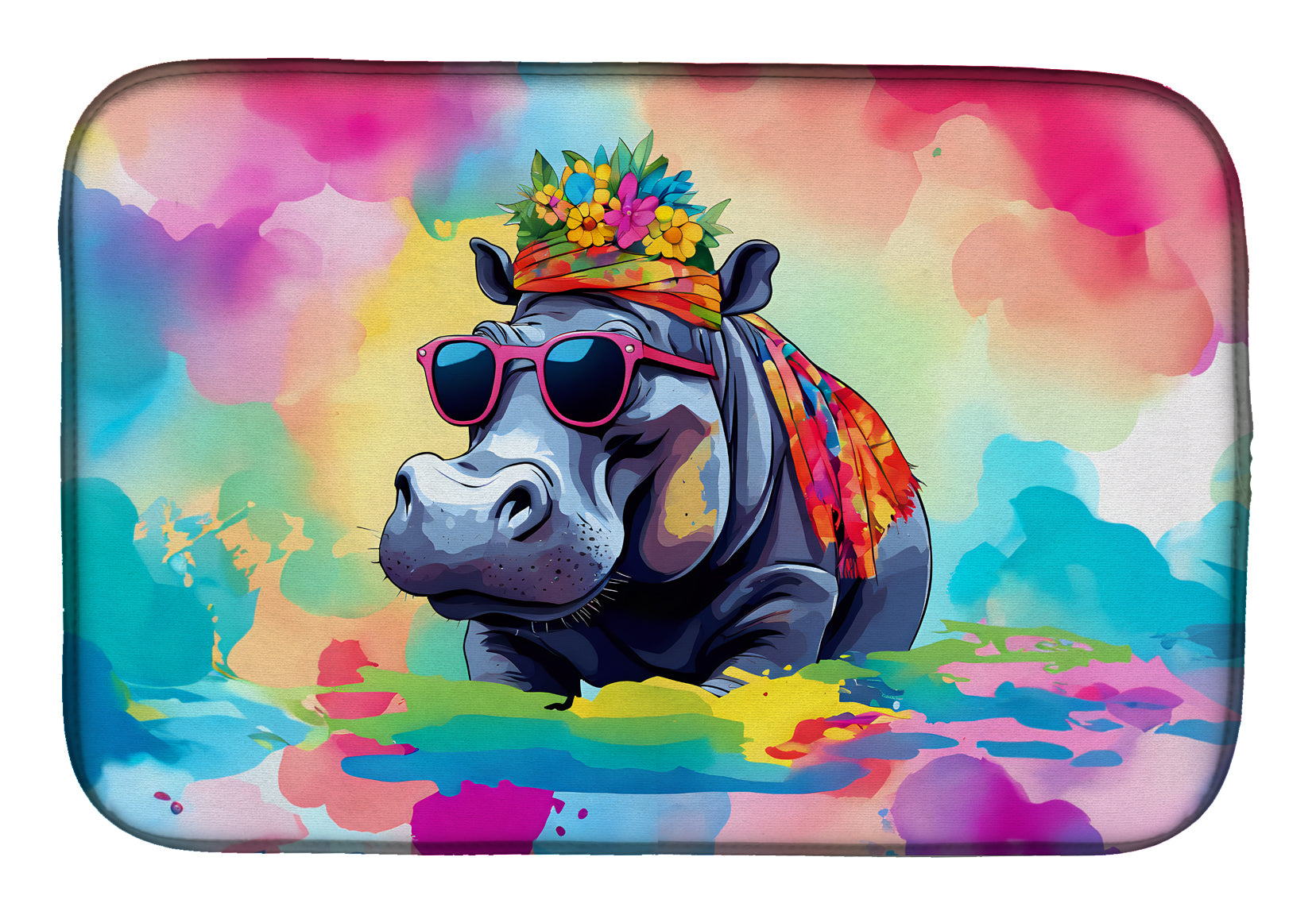 Buy this Hippie Animal Hippopotamus Dish Drying Mat