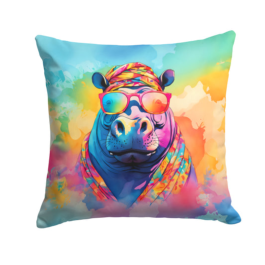 Buy this Hippie Animal Hippopotamus Throw Pillow