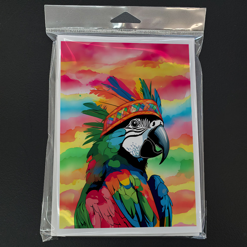 Hippie Animal Parrot Greeting Cards Pack of 8