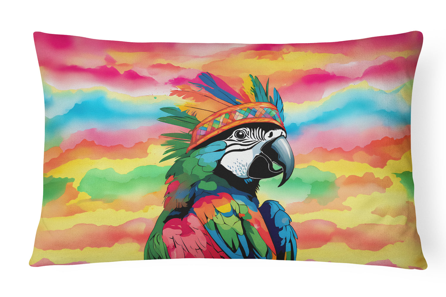 Buy this Hippie Animal Parrot Throw Pillow