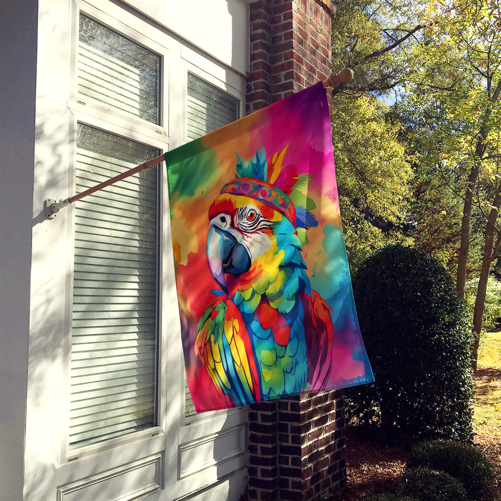 Hippie Animal Parrot House Flag