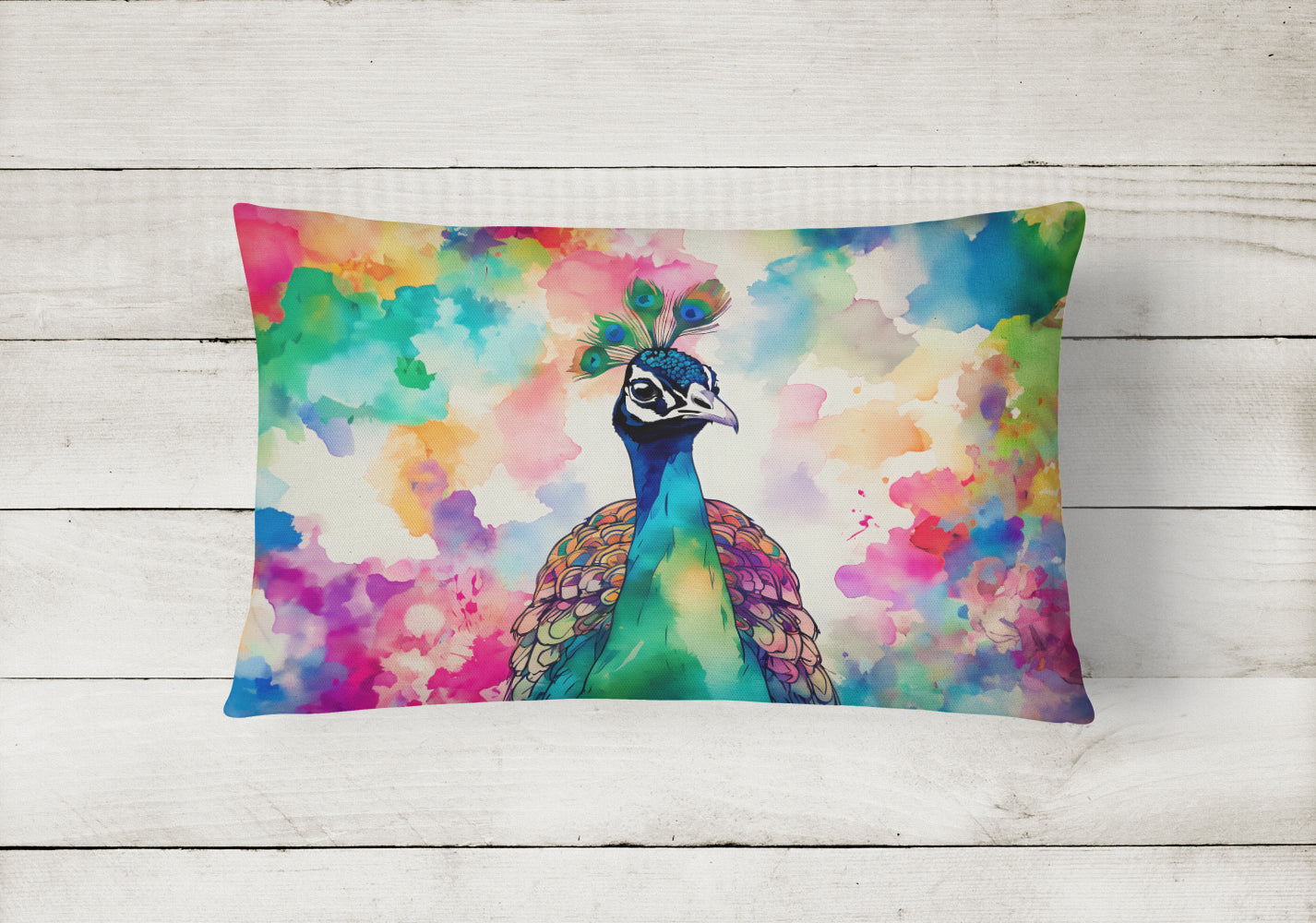 Hippie Animal Peacock Throw Pillow