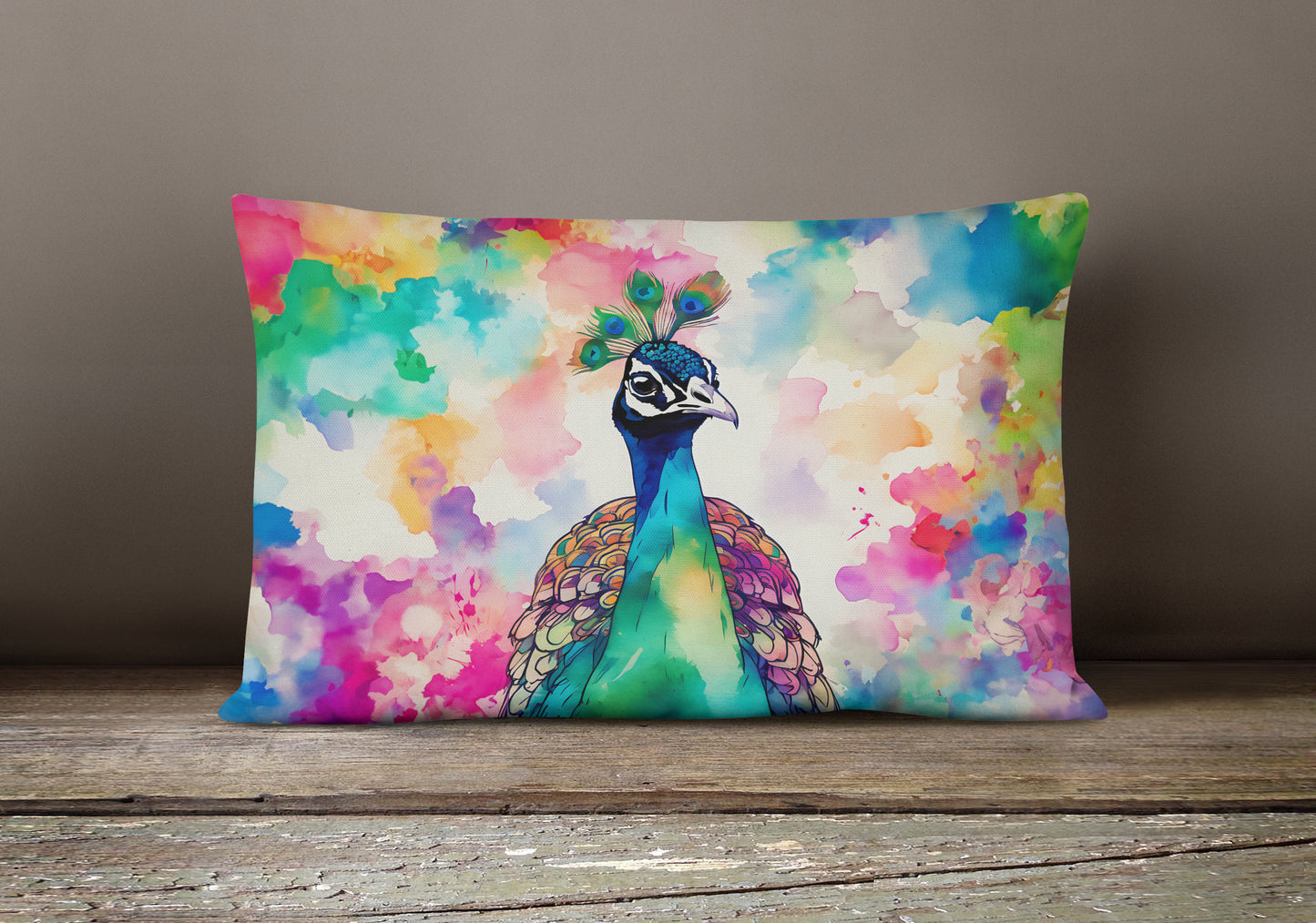 Hippie Animal Peacock Throw Pillow