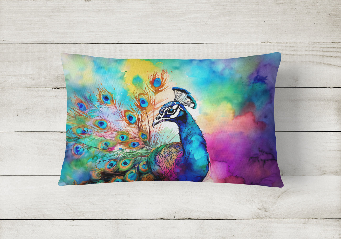 Hippie Animal Peacock Throw Pillow