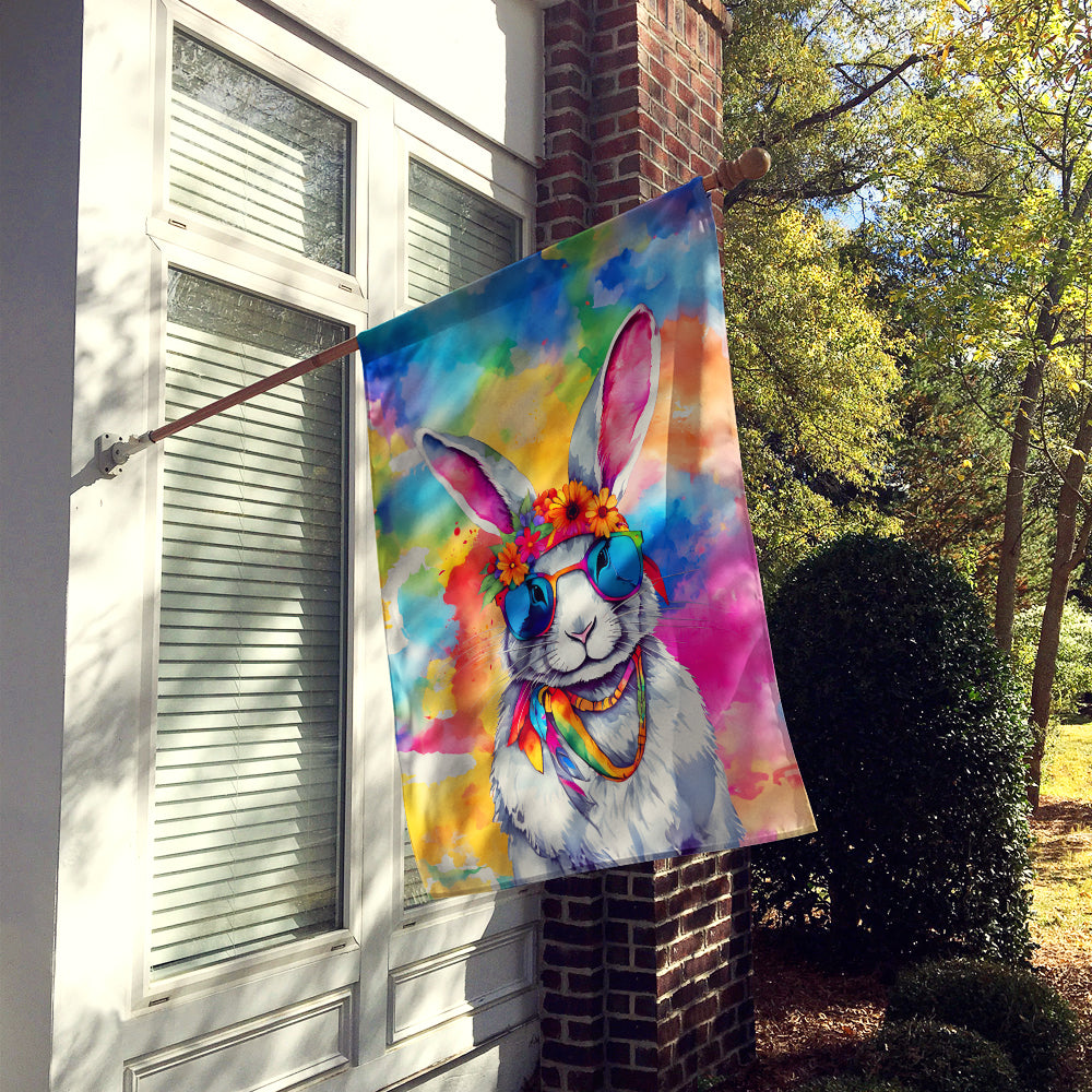 Hippie Animal Rabbit House Flag