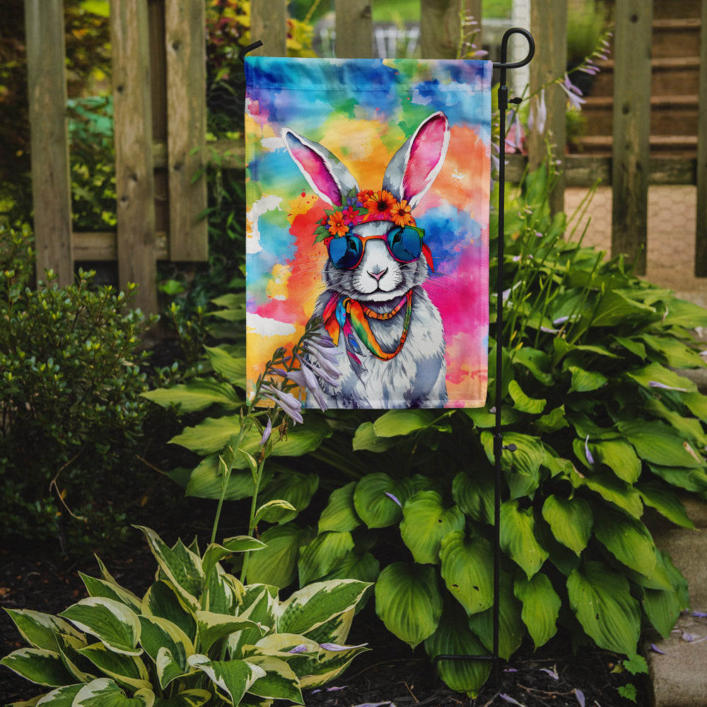 Hippie Animal Rabbit Garden Flag